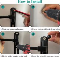 Soporte De Gafas De Motocicleta Para Pared Con Ganchos Para Llaveros Y Bolsos Rotación De 180° Almacenamiento De Chaquetas Y Gorras Material De Aluminio Espacial Unisex - details 5