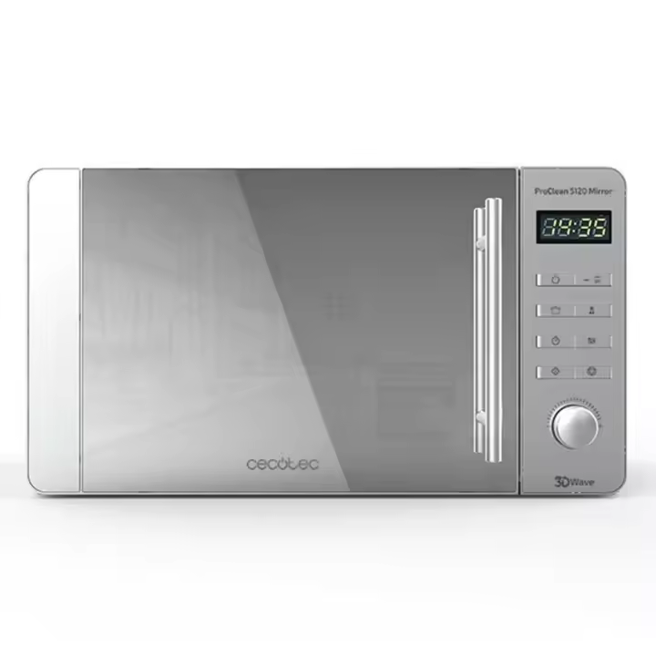 Microondas ProClean 5120 Mirror Cecotec 20L 700W 8 programas/pantalla LED gris 25,5x43,8x35,8 cm - 1