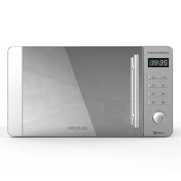 Microondas ProClean 5120 Mirror Cecotec 20L 700W 8 programas/pantalla LED gris 25,5x43,8x35,8 cm - 1