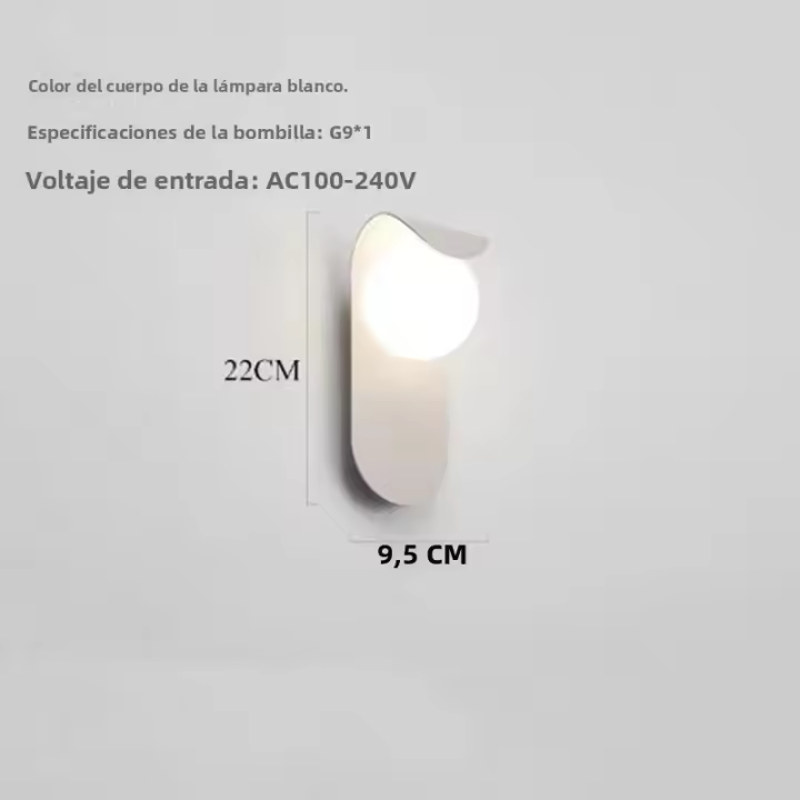 Lámpara De Pared Creativa LED Moderna En Negro Y Blanco Para Pasillo Escaleras Dormitorio Lámpara De Noche Arte Decoración Iluminación - 1