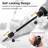Adaptador De Destornillador Hexagonal Magnético Con Cambio Rápido Conjunto De Extensión Para Broca Herramienta De Tornillo Y Barra Auto-Desbloqueable - details 0