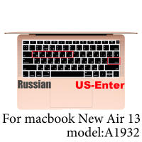 Cubierta De Teclado De Silicona Rusa Protector Para Macbook Air13/12/15/16 pro Touchbar A2992/A3113/A2941/A1990/A3114/A2289 A2337/A2141 Antipolvo Impermeable Para Laptop - details 13