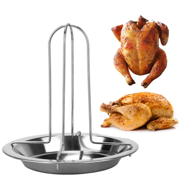 Soporte De Asado Para Pollo En Acero Carbono Herramientas De BBQ Para Exteriores Placa De Asado No Adhiere Al Mercado De Cocina - 1