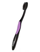 Irisana - Cepillo de Dientes - Negro - Carbón Activo y Doble Filamento - 3 x 1,5 x 12,5 cm - Favorece la Eliminación de Placa - Ayuda a Eliminar Sarro - details 0
