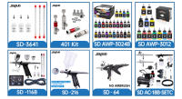 Kit De Aerógrafo Profesional Dual Acción Con Copas De Spray De 2/5/13CC Y Herramienta De Rociador Para Pastel Tattoo Pintura - details 1