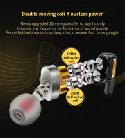 Auriculares Inalámbricos QKZ CK3 Dual Dynamic 4 Con Micrófono Y Altavoz Potente Para Deporte Y Juego Resistente Al Agua Y Con Cancelación De Ruido - details 2