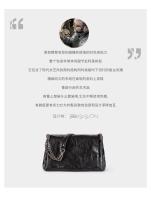 Bolso De Hombro Para Mujer Estilo Rock Negro Nueva Moda Bolso De Mano Con Cadena Monedero Cruzado Single Para Diario - details 0