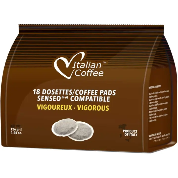 180 Monodosis Vigoroso (10x18 Pads) Compatible con Senseo  Café Intenso  Para Cafeteras Philips Senseo - 1