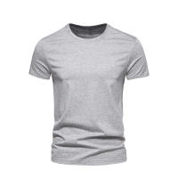 Camiseta De Algodón Para Hombre Y Mujer Manga Corta Suelta Casual Básico Cuello En V Color Sólido Camiseta De Verano - details 2