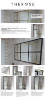 Espejo Industrial de Aluminio Negro 120 x 60 cm - THEROSE - details 3