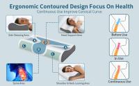 Cojines para el cuello, cojines cerales para aliviar el dolor, cojines de espuma viscoelástica contorneadas, cojines ergonómicas para dormir, cojines para La Cama, fundas de almohada para dar soporte al Cuello - details 3