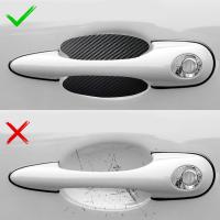 4pcs Protector De Bolso De Manija De Puerta De Coche Universal Estampado De Fibra De Carbono Para La Mayoría De Los Coches Pegatina Protectora - details 4