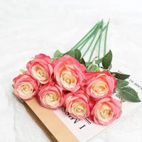 5/10Pcs Bouquet De Flores Artificiales De Rosa Para Decoración De Hogar Boda Centro De Mesa Arreglo Floral Jardín Estilo Seda - details 7