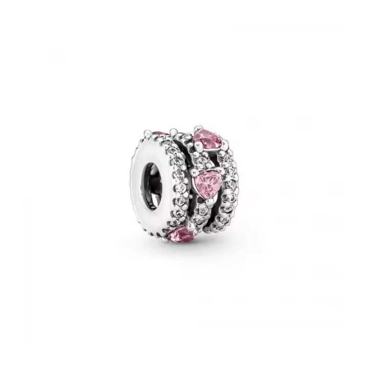 Charm  Pandora Corazones Triple Halo Brillante - 791161C01 - 1