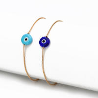 Pulsera De Encanto Ojo Turco Azul Con Cadena De Cobre Ajustable Para Mujeres Y Niñas Joyería De Moda Con Cierre De Lobulo BE73 - details 0