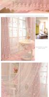 Cortinas De Princesa Rosa Coreanas Para Niñas Habitación Dormitorio Estudio Románticas Con Tratamiento De Ventanas De Bloqueo Total 1 Panel Algodón 100% - details 2