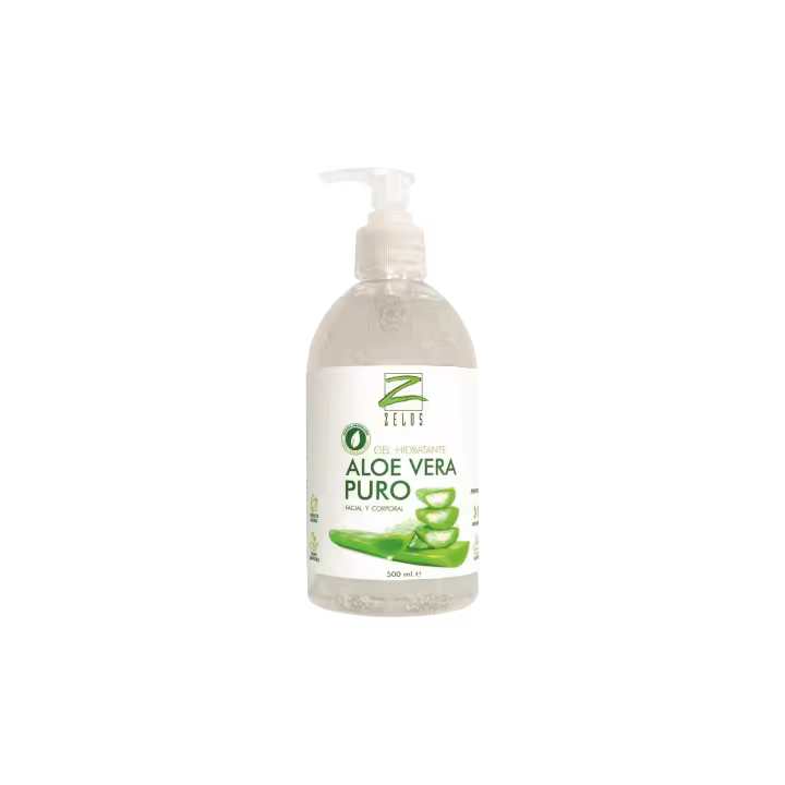 Zelos Gel Hidratante Aloe Vera Puro Facial y Corporal de Rápida Absorción, Tacto No Graso 500 ml - 1