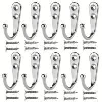Gancho Retro Para Pared Y Puerta 10Pcs Soporte De Ropa Pesado Para Cocina Y Baño Con Tornillos Y Absorción De Pesas - details 0