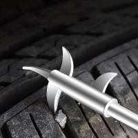 Herramienta De Limpieza De Neumáticos Con Gancho Y Destornillador Accesorio Para Eliminar Pedazos De Piedra Durable Para Reparación De Neumáticos - details 2