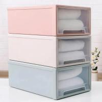 Caja De Almacenamiento Plegable Transparente Plástico Para Cajones Organizador De Ropa Y Acessorios Del Hogar Multiuso Ecológico - details 3
