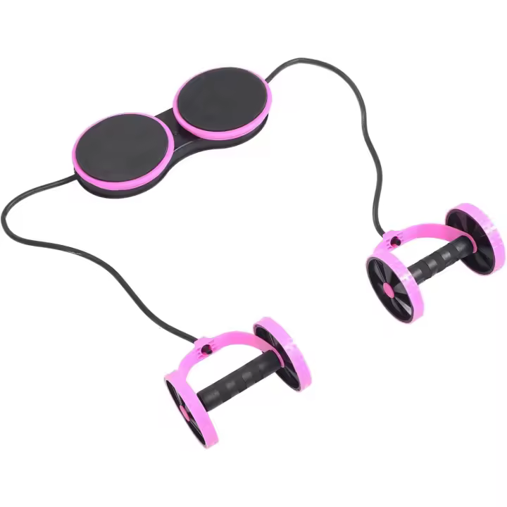 Rodillo Abdominal Tensión para Ejercicio Multifuncional Entrenador de Abdomen y Brazos para Tonificar y Fortalecer Color Rosa - 1