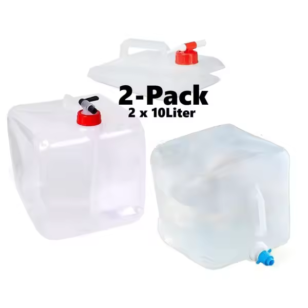 Bid de Agua plegable portátil de 10 L with Grifo, paquete de 2 - 1