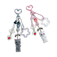 Llavero De Gato Lindo Con Estrella Y Patas De Cinco Puntos Lanyard Antipérdida Para Móvil Y Auriculares Colgante Para Mujer - details 5