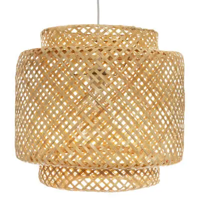 Factory Cuadros Lámpara Colgante de Bambú Formentera D40cm | Estilo Natural - 1