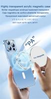 Funda Magnética Original Para iPhone 15 14 plus 13 12 11 pro Max X Xs Xr 7 8 Se Acrílico Transparente Compatible Con Wireless Charging - details 0