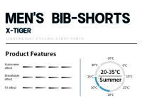 X-TIGER Shorts De Ciclismo Para Hombres Con Almohadilla De Alta Densidad Y Ajuste De 5 CM Para Viajes De Larga Distancia - details 5