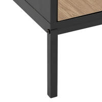 MESITA DE NOCHE MODERNA CON DOS CAJONES EFECTO MADERACHEVRONS MARCA 5 FIVE - details 0