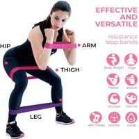 5pcs Bandas De Resistencia De Goma Para Yoga Y Gimnasio Efecto Adelgazante Y Modelador De Cuerpo Para Mujeres Entrenamiento De Fuerza Pilates Crossfit Burner - details 1