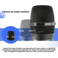 Nuevo Micrófono Inalámbrico Profesional ECHO Dual Canal UHF Para Fiesta Karaoke Iglesia Performance En Escenario Longitud De Distancia - details 4