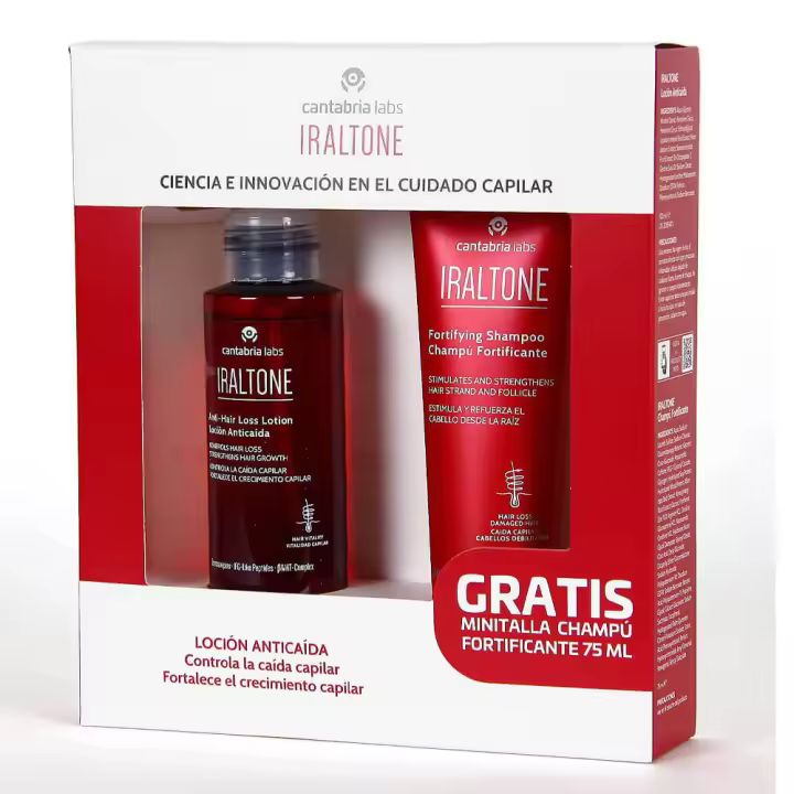 Cantabria Iraltone Loción Anticaída 100 ml + Regalo Champú Fortificante 75 ml Pack - 1