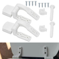 Paquete De 1 Pared De Inodoro En Plástico Blanco Con Tapa Y Resorte Reemplazo Con Tornillos Y Tornillos Apto Para Inodoros Y Baños Herramienta Pequeña - details 2