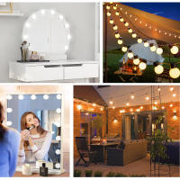 Luz De Espejo Con 10 Luces LED Para Maquillaje USB Iluminación Dimmable Para Mesa De Vestir Baño Luz De Ventana Para Espejo - details 1