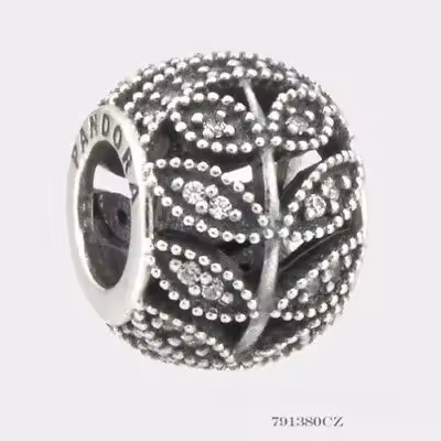 PANDORA - Hojas perforadas PANDORA Charm 791380CZ espumoso - 1