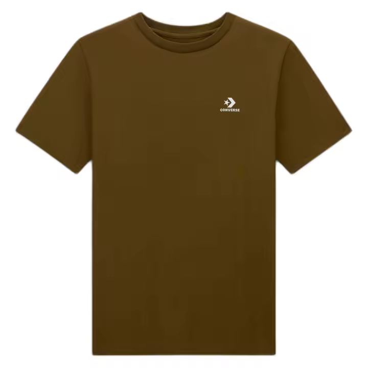 Camiseta de Manga Corta Converse Standard Fit Left Chest Star Chev Emb para unisex en color marron - 1