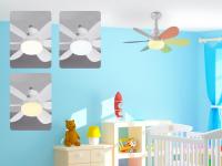 Ventilador de Techo, 40W, Iluminación y Ventilación con Diseño Intercambiable, 2 Juegos de Aspas, 3 Velocidades, Mando a Distancia y Lámpara de Ahorro de Energía [Clase de eficiencia energética A] - details 3