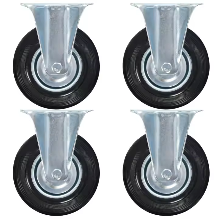vidaXL Ruedas fijas 8 unidades 125 mm - 1