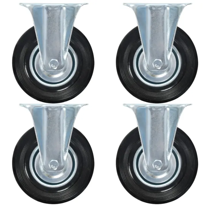 vidaXL Ruedas fijas 8 unidades 125 mm - 1