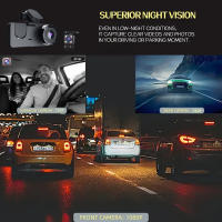 Cámara De Coche 1080P 3Canal DVR Grabadora De Video WIFI APP Visión Nocturna Cámara Frontal Y Trasera Para Carro Accesorios De Coche - details 7