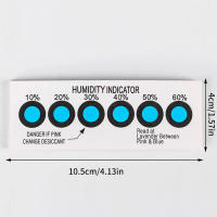50Pcs Tarjeta De Indicador De Humedad En Contenedores Cerrados Prueba De Humedad Del 10% Al 60% Cartón Azul Six-point - details 6