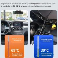 HOGUITA-Parasol Coche Delantero,Parasol plegable para parabrisas de coche,Parasol para Parabrisas,Protector Solar Rayos UV,Fácil almacenamiento y uso 130X75cm - details 3