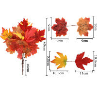 Rama De Hojas De Arce Artificial De 39cm Tema Otoño Para Decoración De Jardín Y Hogar Festivales De Halloween Y Cosecha - details 7