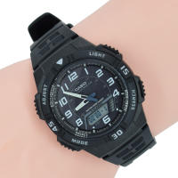 Reloj deportivo para hombre Casio SOLAR AQ-S800W-1B Hora Mundial Cronómetro 5 alarmas diarias correa de resina 100m resistente al agua - details 1