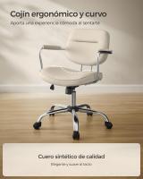 Silla Ergonómica de Escritorio con Reposabrazos Individuales - Silla Giratoria de Oficina con Inclinación y Altura Ajustable, Ideal para Dormitorio u Oficina - details 9