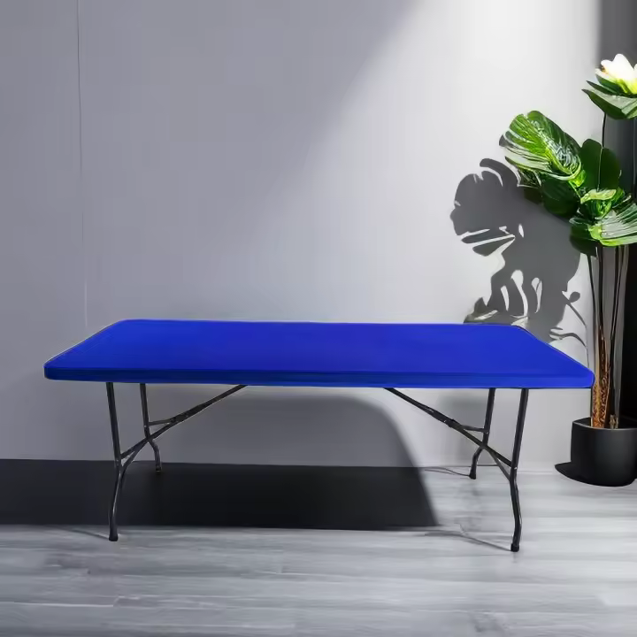 Mantel Elástico 1Pc Cubierta De Mesa Rectangular Para Banquete Picnic Cumpleaños Restaurante Y Cocina Material Poliéster/Celulosa - 1