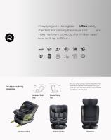 EU Children Store-Reecle Asiento de coche giratorio 360 para bebé con ISOFIX, asiento de seguridad universal para niños, asiento de coche para bebé, 40-150 cm aprox. 0-12 años - details 1