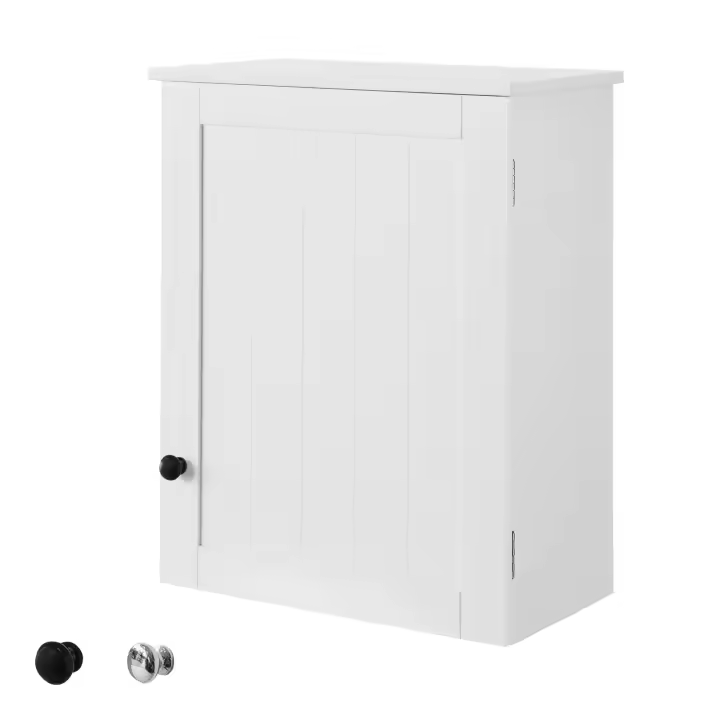 SoBuy BZR19-W Armario de Pared con 2 estantes Armario Multiuso de baño 40 x 23 x 52 cm,ES - 1